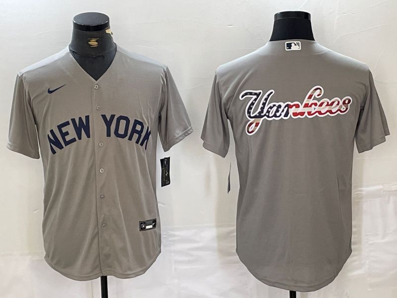 Men New York Yankees Blank Grey Dream Edition Nike 2024 MLB Jersey style 4